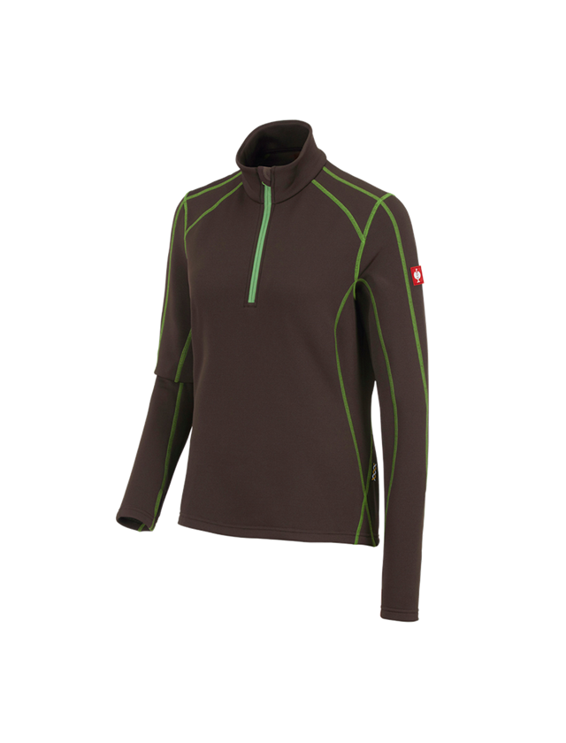 Shirts, Pullover & more: Funct.-Troyer thermo stretch e.s.motion 2020, la. + chestnut/seagreen 2