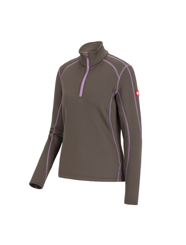 Shirts, Pullover & more: Funct.-Troyer thermo stretch e.s.motion 2020, la. + stone/lavender 2