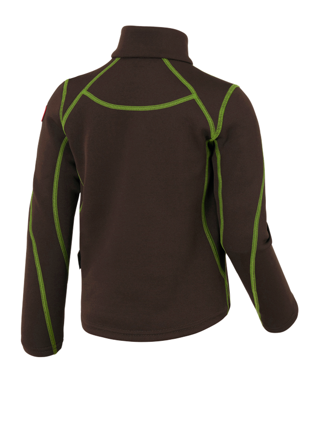 Shirts, Pullover & more: Funct.Troyer thermo stretch e.s.motion 2020 child. + chestnut/sea green 3
