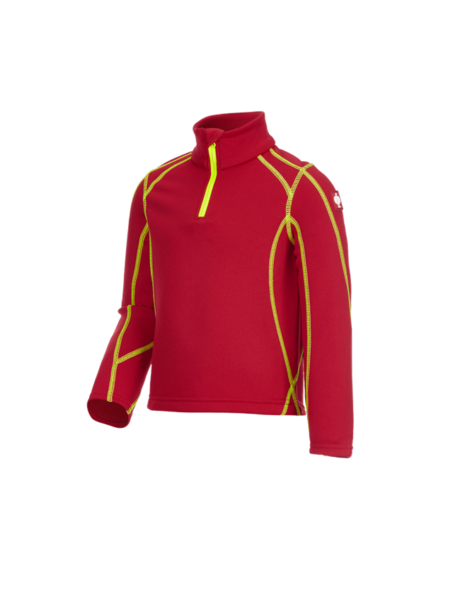 Shirts & Co.: Fun.Troyer thermo stretch e.s.motion 2020, Kinder + feuerrot/warngelb 2