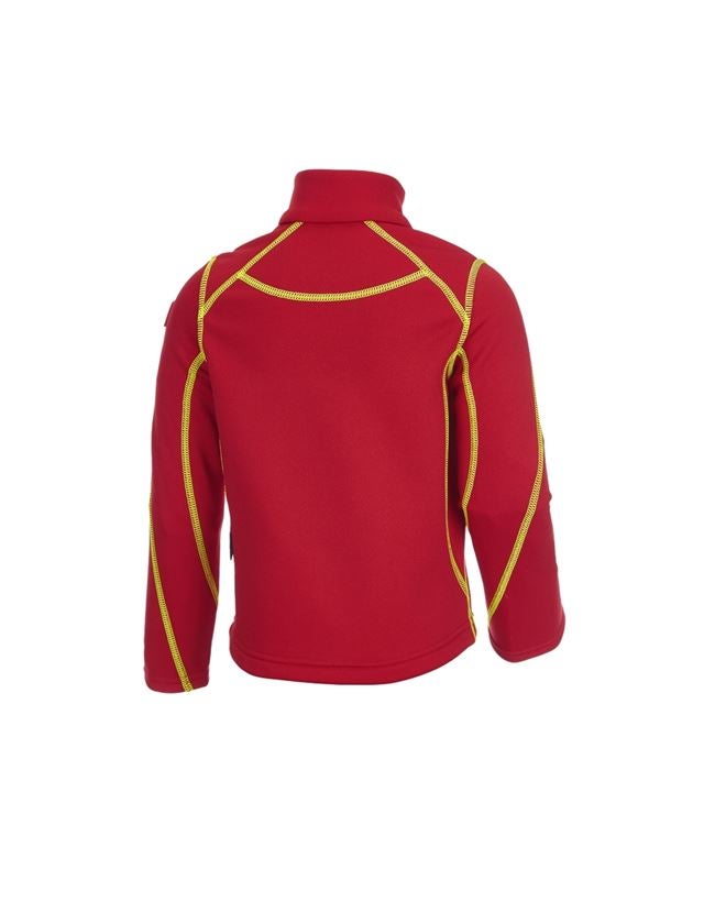 Shirts, Pullover & more: Funct.Troyer thermo stretch e.s.motion 2020 child. + fiery red/high-vis yellow 3