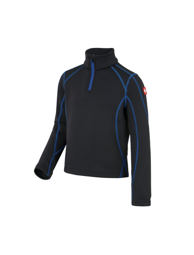 Shirts, Pullover & more: Funct.Troyer thermo stretch e.s.motion 2020 child. + graphite/gentian blue 2