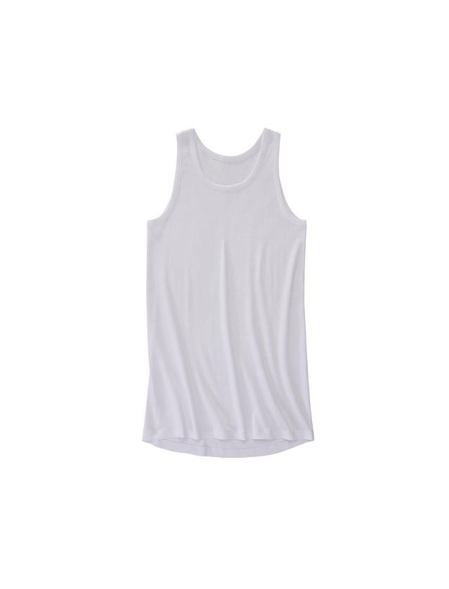 Unterwäsche | Thermokleidung: e.s. Unterhemd Grobripp classic extra long + weiß