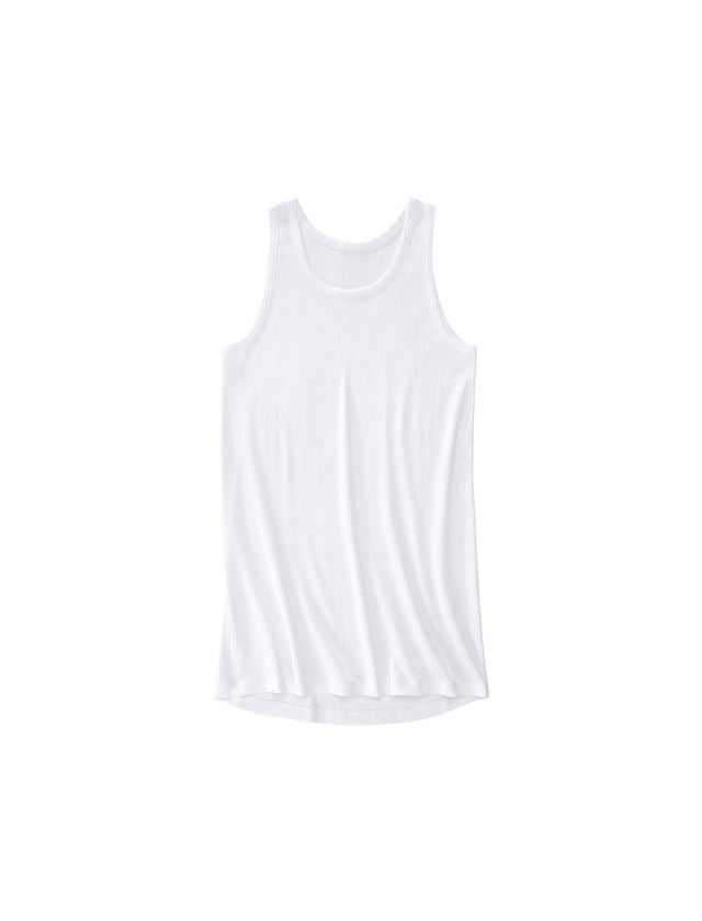 Underwear | Functional Underwear: e.s. Vest coarse rib classic, extra long + white