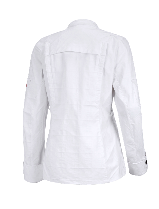 Work Jackets: Work jacket long sleeved e.s.fusion, ladies' + white 1
