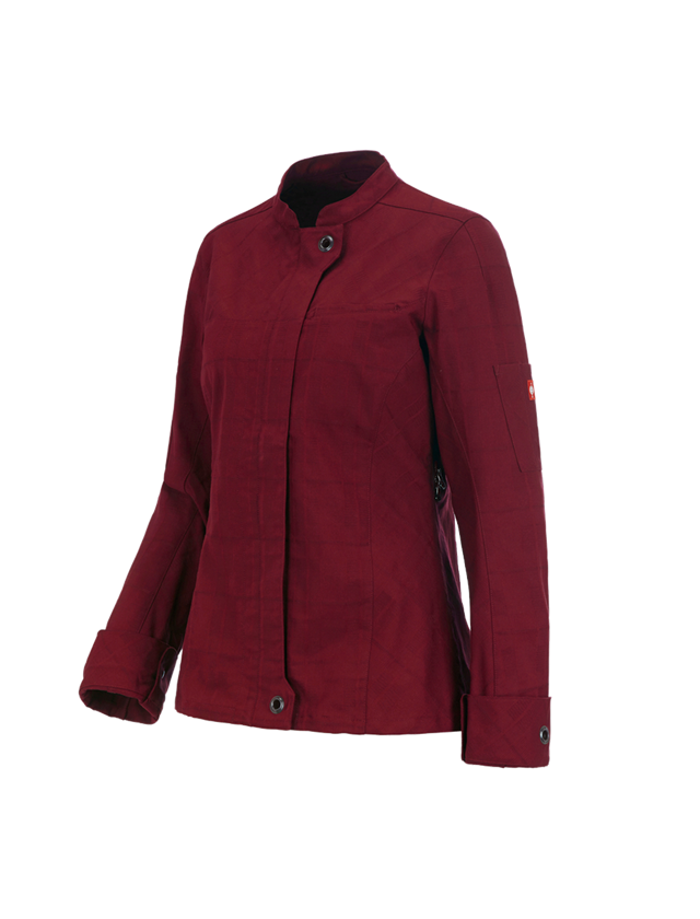 Work Jackets: Work jacket long sleeved e.s.fusion, ladies' + ruby