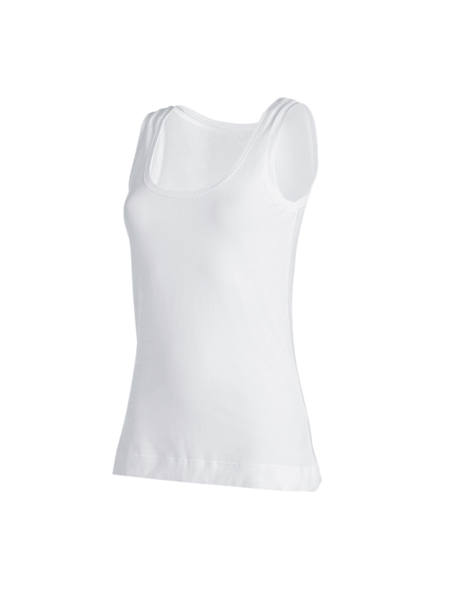 Shirts, Pullover & more: e.s. Tank top cotton stretch, ladies' + white 2