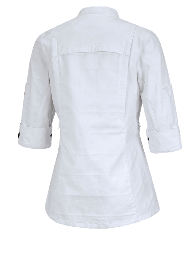 Work Jackets: Work jacket 3/4-sleeve e.s.fusion, ladies' + white 1