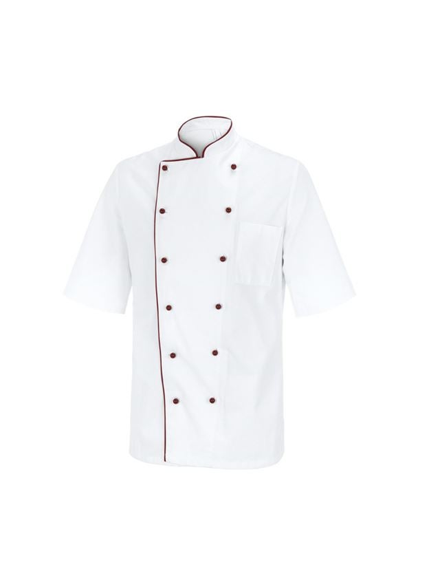 Shirts, Pullover & more: Chefs Jacket Marseilles + white/bordeaux
