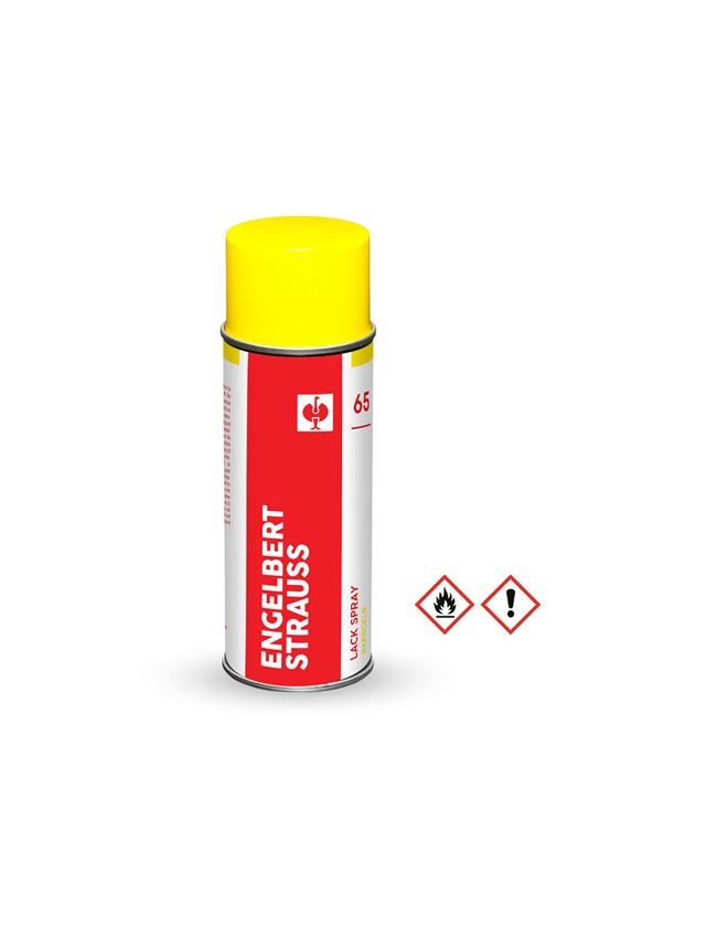 Sprays: e.s. Peinture aérosol #65 + jaune colza