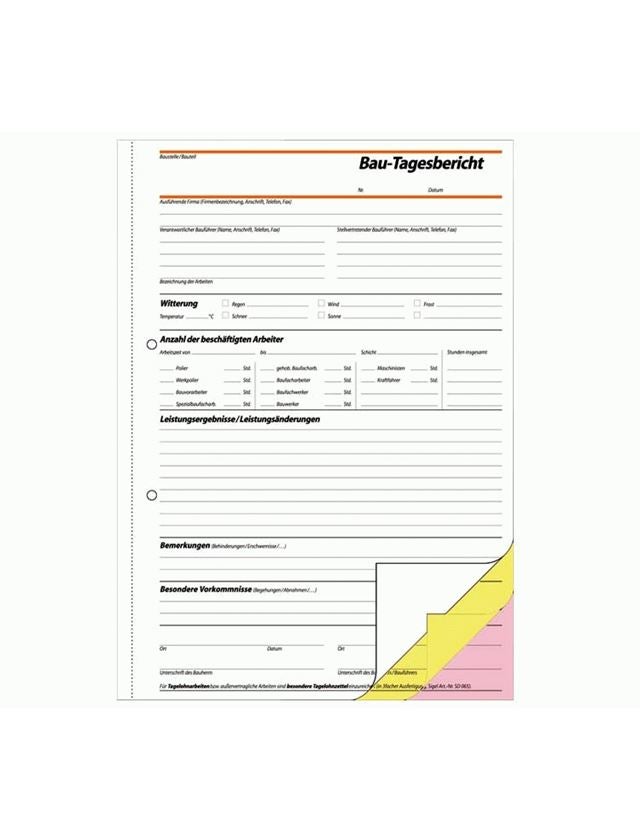 Papierprodukte: Sigel Formularbücher Bautagebuch