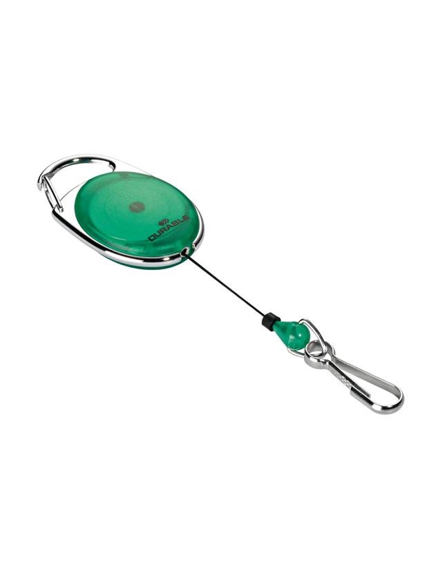 Produits en papier: Porte-badge yo-yo DURABLE avec enrouleur + vert