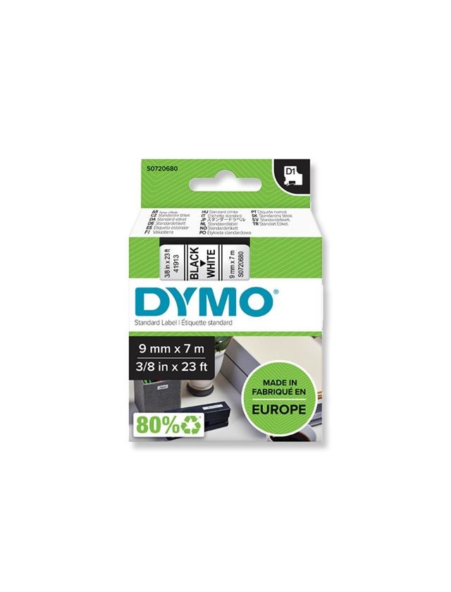 Office equipment: DYMO D1 Tapes, 9mm + white/black