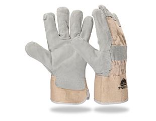 Core split leather gloves