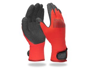 5 Paar UCI acegrip Lite Arbeitshandschuhe Latex Palm Beschichtet Hand Schutz Rot Schwarz 