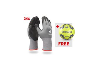 24x Nitrile foam gloves evertouch micro + Football