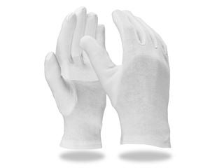 Cotton fourchette gloves, reinforced, pack of 12