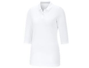 e.s. Pique-Polo 3/4-sleeve cotton stretch, ladies'