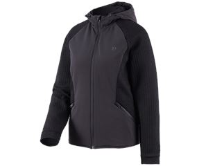Hybrid hooded knitted jacket e.s.trail, ladies'