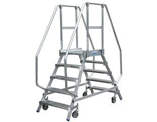KRAUSE mobile platf. ladder,walkable on both sides
